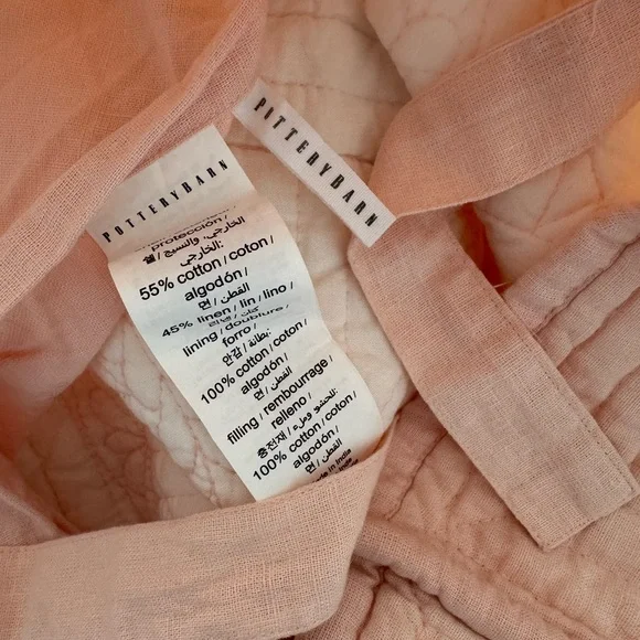 Pottery Barn Light Pink Queen Quilt With Matching Shams - Picture 6 of 10